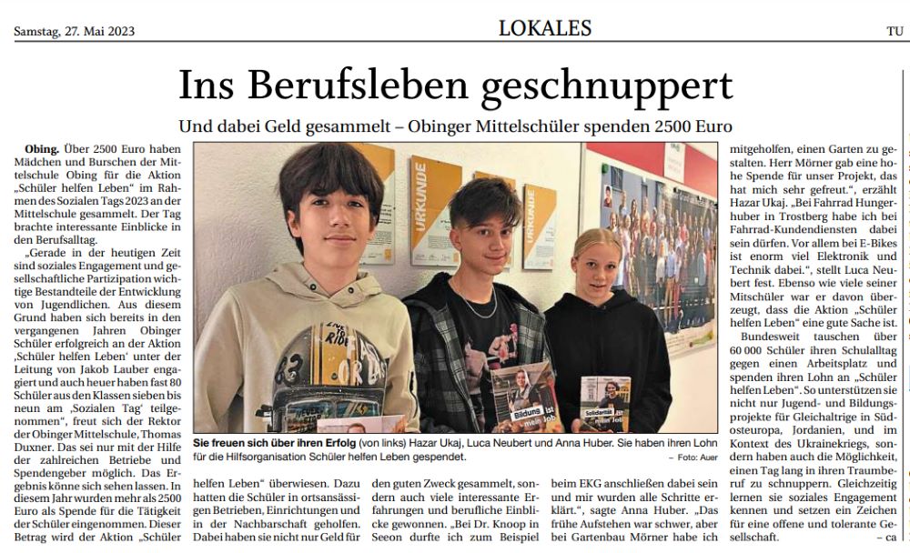 Zeitungsartikel 1